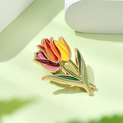 Tulip Enamel Pins JEWB-P045-02A-G-1