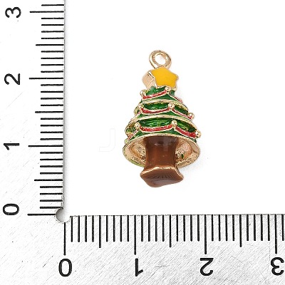 Christmas Alloy Enamel Pendants ENAM-F156-01G-04-1