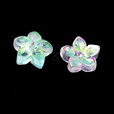 Dyed & Heated Glass Bead Caps GLAA-Z019-02B-1
