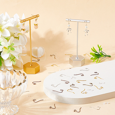 60Pcs Brass Earring Hooks FIND-SC0020-36-1