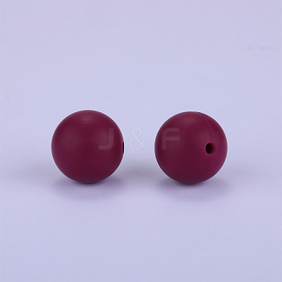 Round Silicone Focal Beads SI-JX0046A-24-1