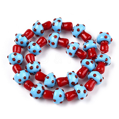 Handmade Lampwork Beads Strands X-LAMP-N024-09H-1