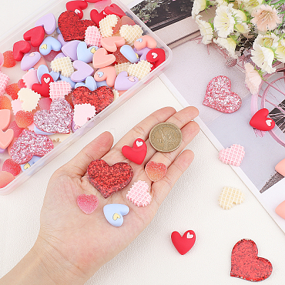 120Pcs 10 Style Resin Cabochons CRES-NB0001-29-1