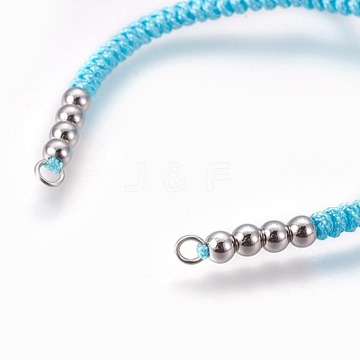 Nylon Cord Braided Bead Bracelets Making BJEW-F360-FP17-1