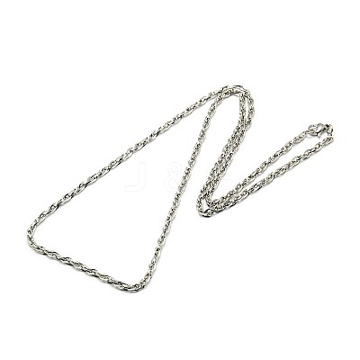 Tarnish Resistant Fashionable 304 Stainless Steel Rope Chain Necklace Making STAS-A028-N039P-S-1
