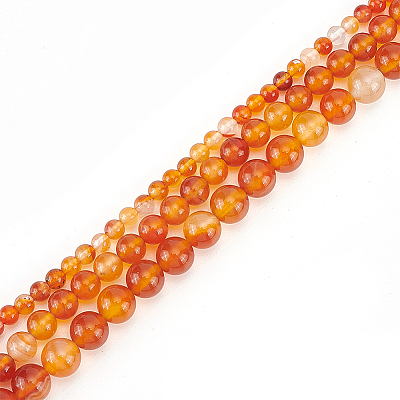 3 Strands 3 Styles Natural Carnelian Beads Strands G-GO0001-06-1