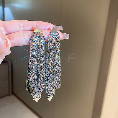 Silver Needle Silver Earrings Fashion Metal Earrings Simple Design Earrings TV7290-17-1
