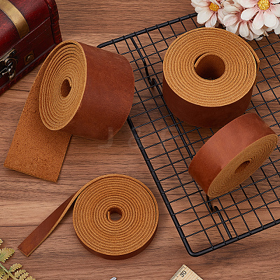 2M Flat AB Grade Cowhide Leather Cord AJEW-WH0479-73E-02-1