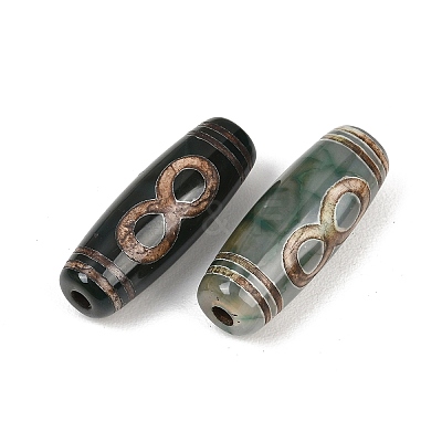Tibetan Style dZi Beads TDZI-E004-43-1