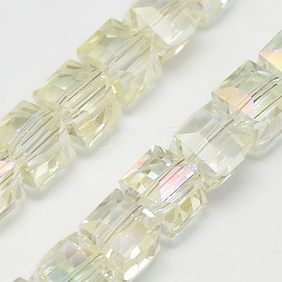 Pearl Luster Plated Crystal Glass Beads Strands EGLA-F016-B05-1