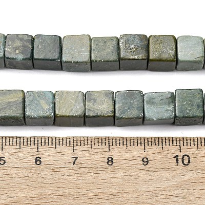 Natural Shoushan Jade Beads Strands G-B155-C03-8x8mm-1
