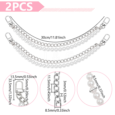 ABS Plastic Imitation Pearl Mobile Straps LS-AJEW-WH0270-628P-1