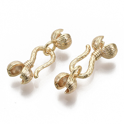 Brass Hook and S-Hook Clasps KK-S354-225-NF-1
