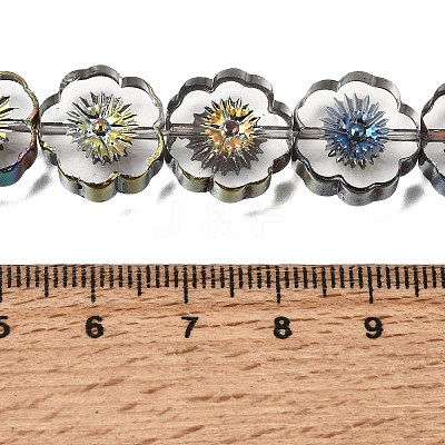 Electroplated Transparent Glass Beads Strands GL-CBA98F0-05A-1