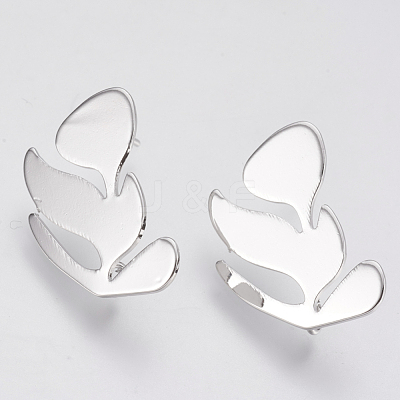 Brass Stud Earring Findings KK-T027-64P-1