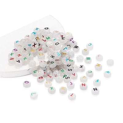 150Pcs Luminous Acrylic Beads LACR-YW0001-02-1
