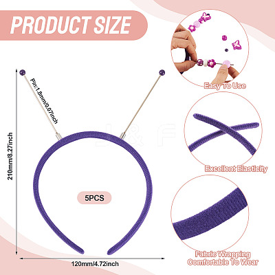 Cloth and Plastic Hair Bands OHAR-TAC0020-01F-1