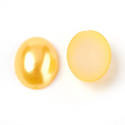 ABS Plastic Imitation Pearl Cabochons SACR-R755-8x6mm-Z32-1