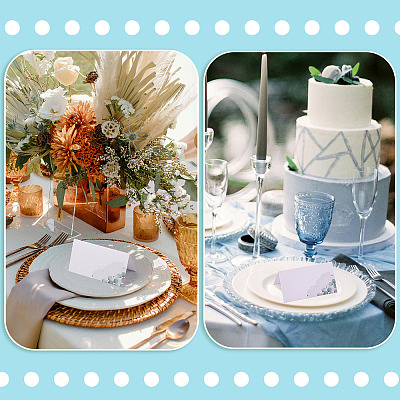 80Pcs Rectangle Paper Table Place Cards AJEW-TA0003-64A-1