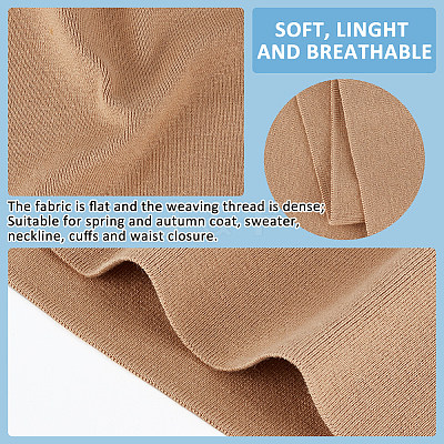 Cotton Stretch Kintted Rib Fabric DIY-WH0002-69D-1