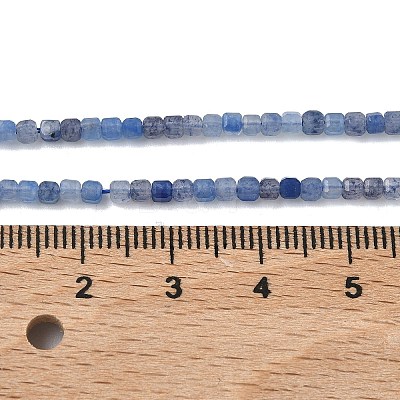 Natural Dyed & Heated Blue Aventurine Beads Strands G-P457-B01-10-1
