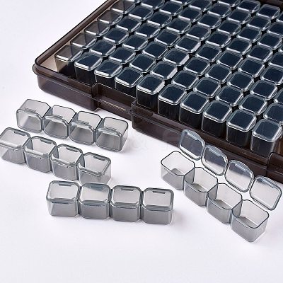 124 Grids Polypropylene(PP) Craft Organizer Case Storage Box CON-K004-08-1