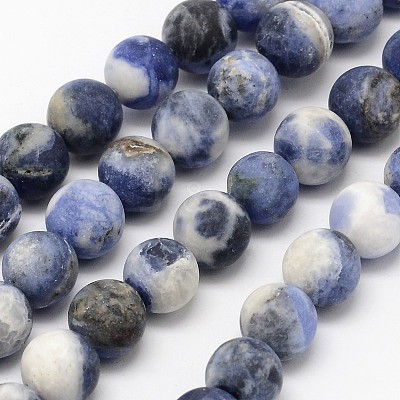 Natural Sodalite Beads Strands G-D691-4mm-1