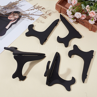 10Pcs Foldable ABS Plastic Chinese Fan Display Easels ODIS-GO0001-10-1