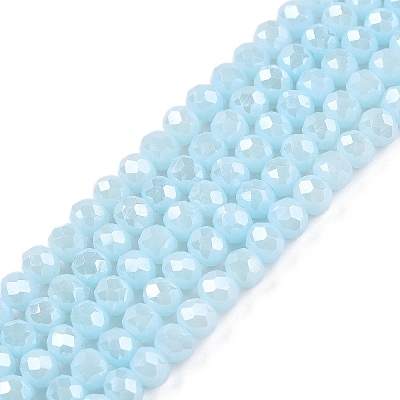 Electroplate Glass Beads Strands EGLA-A044-P4mm-A06-1