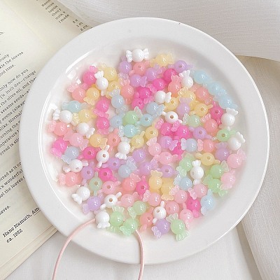 Opaque Acrylic Beads OACR-H038-38-1