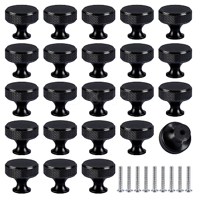 30Sets Flat Round Aluminium Alloy Drawer Pull Handles AJEW-AR0005-73-1