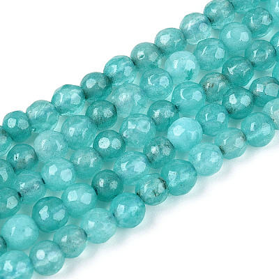 Dyed Natural White Jade Beads Strands G-T139-4mm-60-15-1