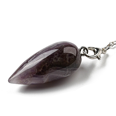 Natural Amethyst Bullet Charm G-Q1002-07P-12-1