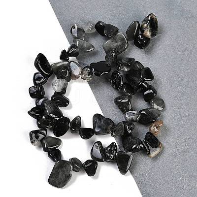 Natural Eagle Eye Stone Nuggets Beads Strands G-B125-A15-01-1