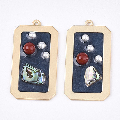 Epoxy Resin Pendants RESI-S365-67B-1