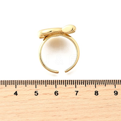 Brass Cuff Rings for Women RJEW-F184-08G-G-1