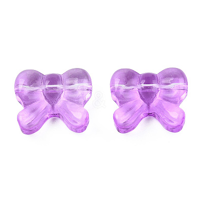 Transparent Spray Painted Glass Beads LS-GLAA-N035-025-C01-1