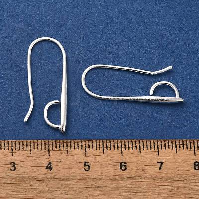 Brass Earring Hooks KK-H502-11S-1