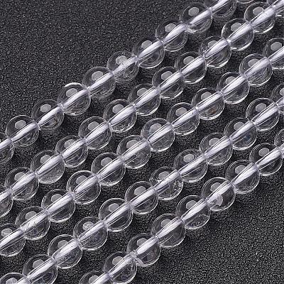 Natural Grade A Quartz Crystal Beads Strands GSR6mmA039-1