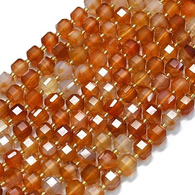 Natural Red Agate Beads Strands G-K389-A08-01-1