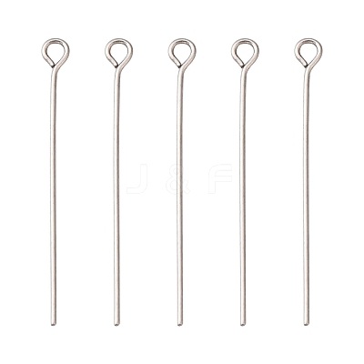 Tarnish Resistant 304 Stainless Steel Eye Pin X-STAS-R045-35mm-1