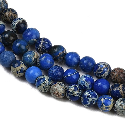 Natural Imperial Jasper Beads Strands G-I122-4mm-06-1