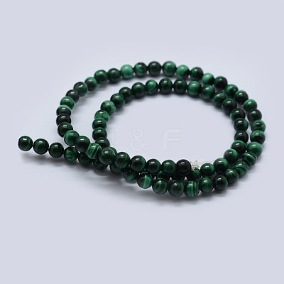 Natural Malachite Beads Strands G-F571-27AB2-8mm-1