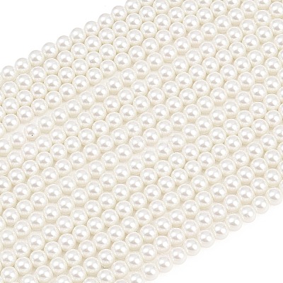 Eco-Friendly Dyed Glass Pearl Round Bead Strands X-HY-A002-6mm-RB001-1