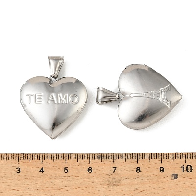 316 Stainless Steel Locket Pendants STAS-K321-21P-1