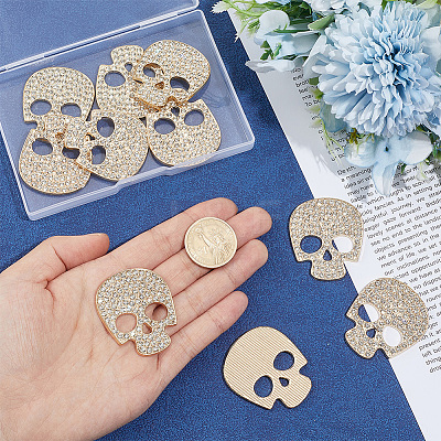 10Pcs Alloy Rhinestone Cabochons FIND-PH0038-53A-1