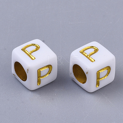 Plating Acrylic Beads SACR-S297-09P-1