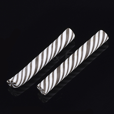 Handmade Twisted Candy Stripe Polymer Clay Canes CLAY-S091-02-1