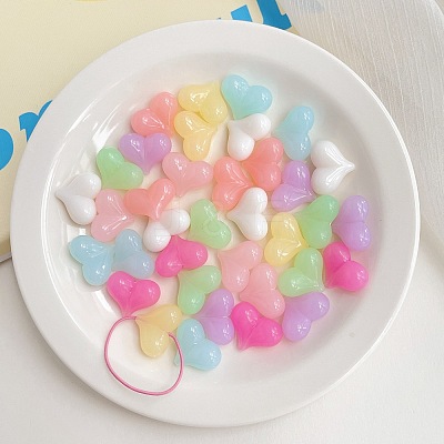 Opaque Acrylic Beads OACR-H038-35-1