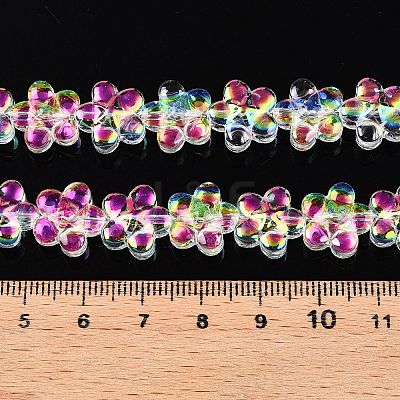 Electroplate Glass Beads Strands EGLA-T028-02C-1